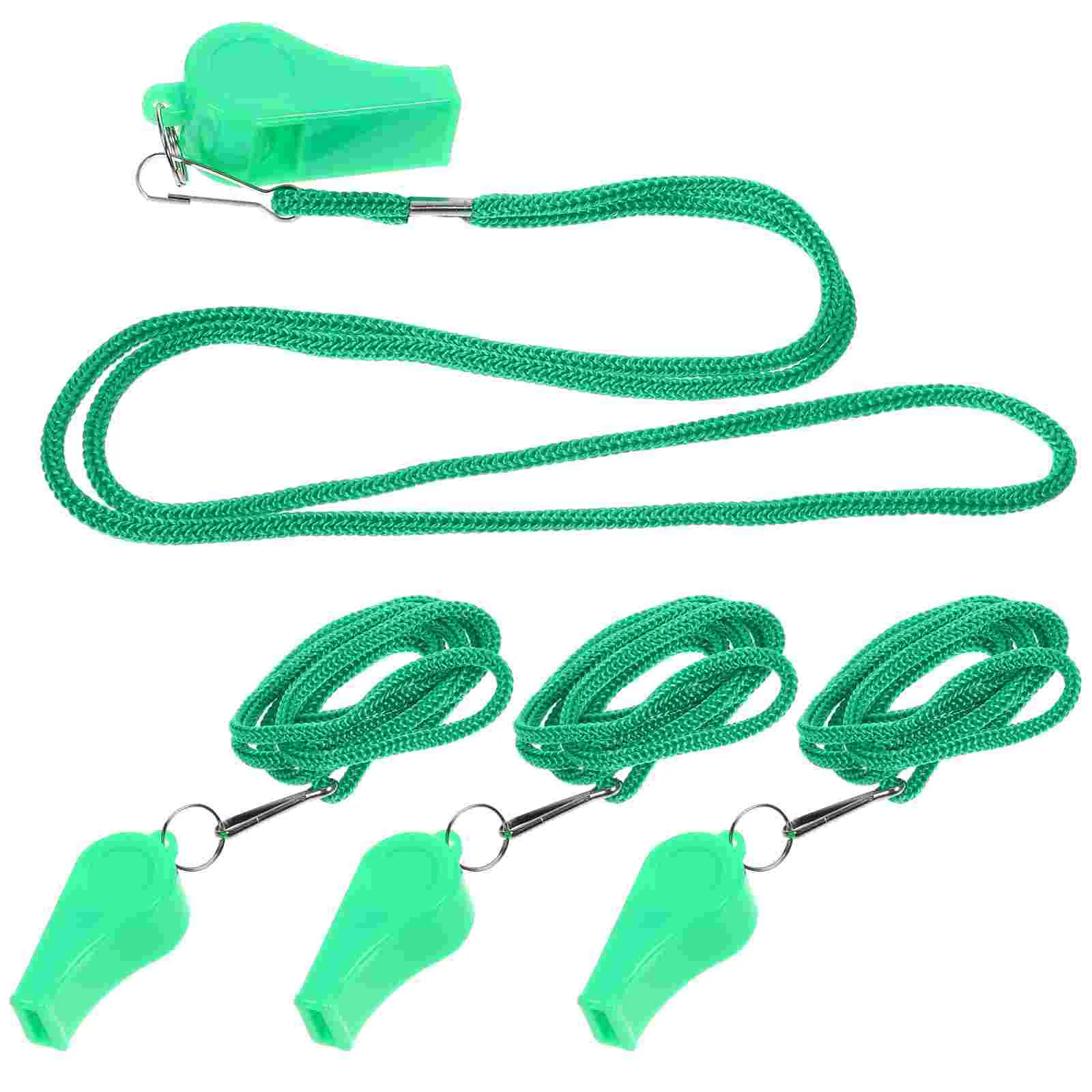 

4 Pcs Referee Whistle Soccer Sports Teacher Plastic Pendant of The Lid Lanyard Outdoor Basketball Travel