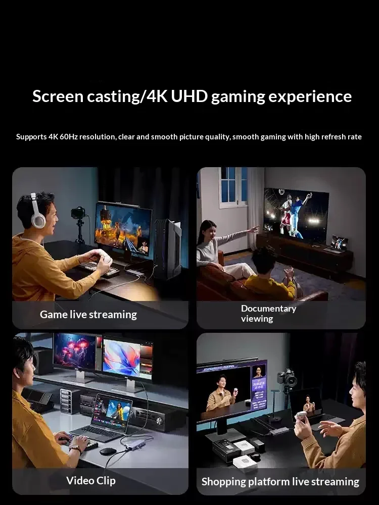 UGREEN CM880-55545 Expansion Dock DAC Sound Card E‑Sports Docking Station 384KHz High Sampling Rate Laptop Docking Stations