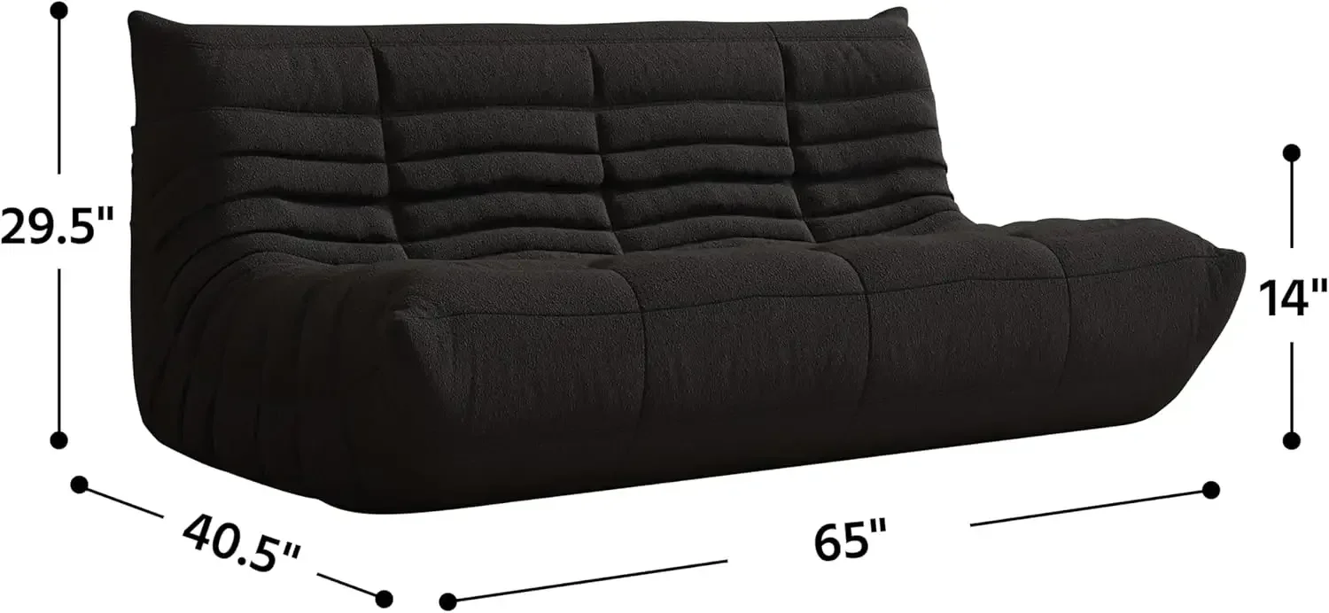 3-Seater Large Bean Bag Chair for Adult Teen, Comfy Fireside Accent Chairs Couch Futon Floor Sofa Boneless Lazy BeanBag Chaise L