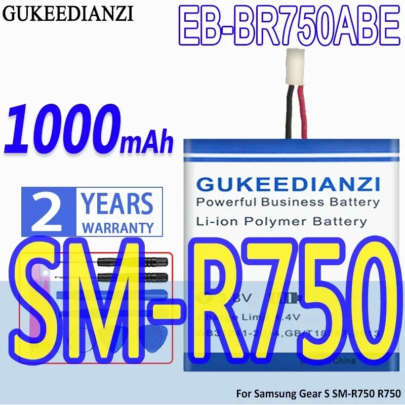 Hohe Kapazität GUKEEDIANZI Akku EB-BR750ABE 1000 mAh für Samsung Gear S SM-R750 R750