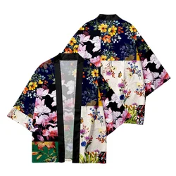 3D Summer Thin Loose Floral Print Kimono Japanese Kimono Jacket Harajuku Hip Hop Men Streetwear clothing