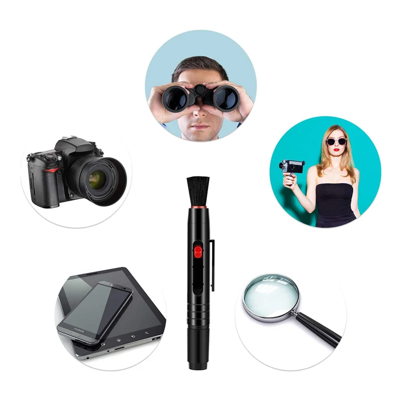 Multifunction Lens Cleaning Pen Brush Lens Brush Camera Screen Cleaning Pen for Phone Camera SLR Telescope Magnifying Glass