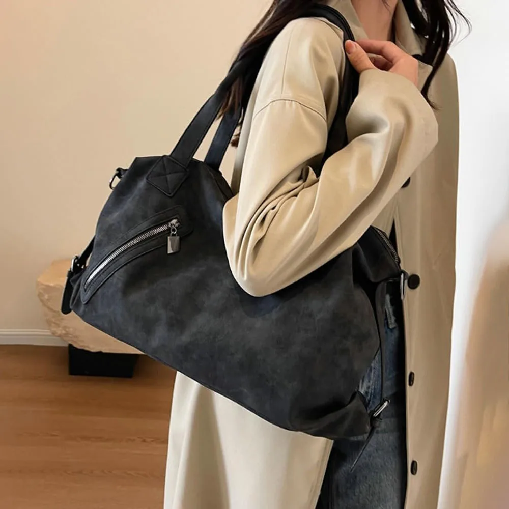 

﻿ Большая вместительная веганская кожаная сумка-тоут с верхней ручкой, сумка через плечо, сумки на плечо для женщин, модная сумка-тоут с верхней ручкой