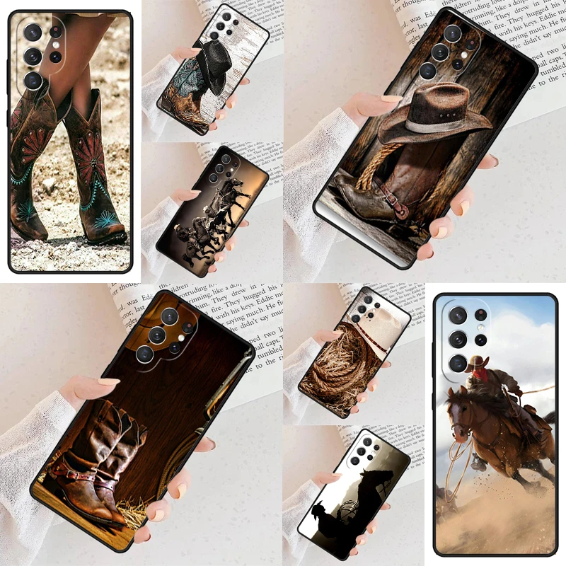 Extreme Sport Rodeo Cowboy Lasso Cell Phone Case for Samsung Galaxy S26 Ultra S25 S24 S23 S22 S21 S20 Note10 Cover