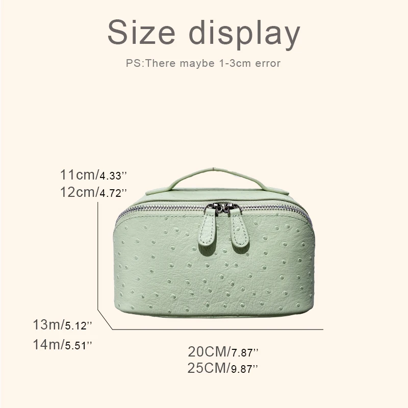 Customize Initials Leather Travel Makeup Bags For Women Luxury Designer Handbag Purses 2026 New In Cowhide With Mirror Organizer