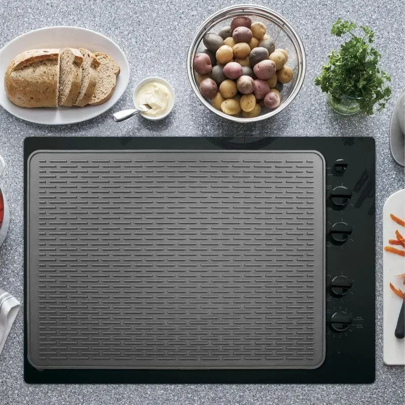 Large Silicone Stove Mat Kitchen Drain Top Cover Multifunctional Induction Stove Protective Mat