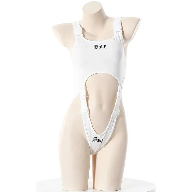 ชุดเซ็กซี่สำหรับผู้หญิง ชุดรัดรูปสีดำแบบมีสายรัดหัวเข็มขัด สำหรับเล่นเกมเซิร์ฟเวอร์เอาชีวิตรอดในป่า ชุดนอน ชุดชั้นใน