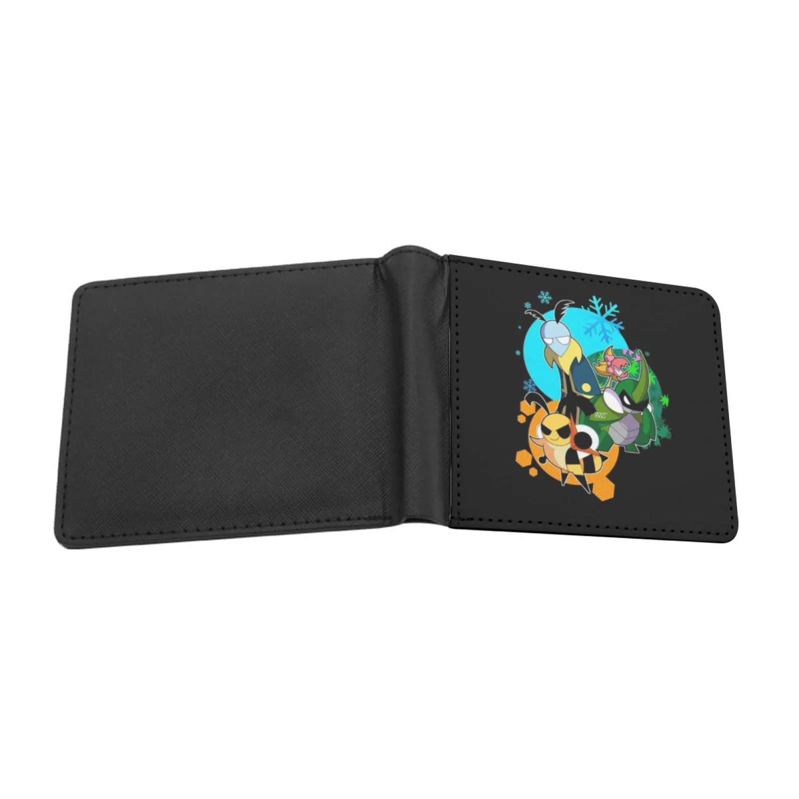 Bugs On A Fable Classic Men Women Pu Leather Wallet Credit Card Holder Wallet Short Purse Bugs On A Fable Classic Personalized