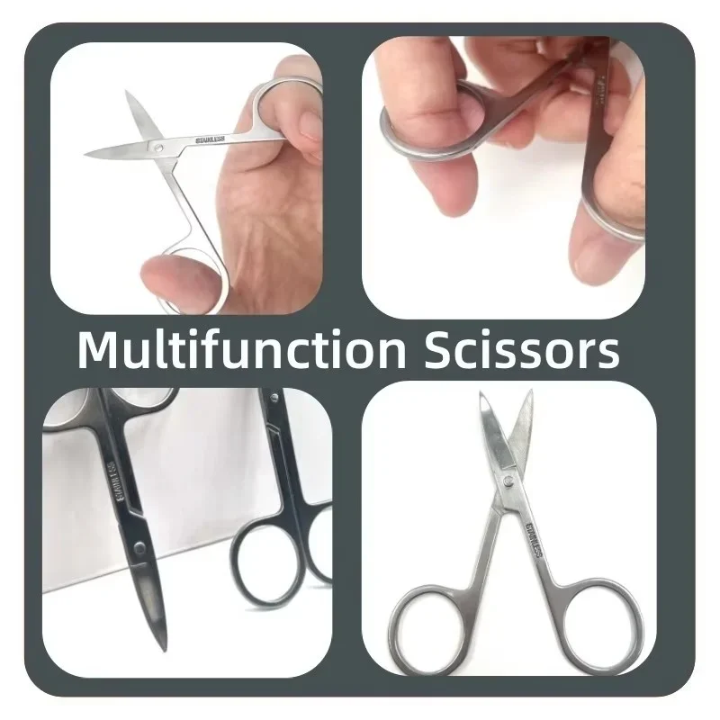 3pcs Professional Beard Shaving Kits Soft Beard Brush Hairdresser Shaving Comb Trimming Scissor Set for Men\'s Mustache