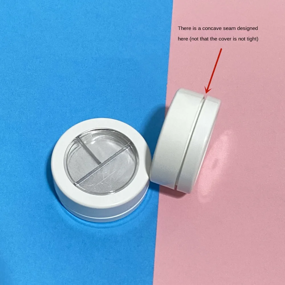 Multifunctionele hervulbare cosmeticadoos Herbruikbare ronde plastic cosmetische container Slap-up Gemakkelijk te scheiden reismake-uppot