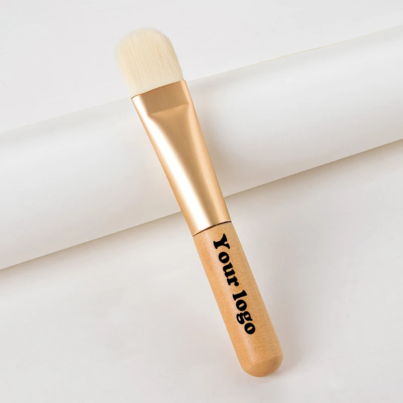 

30pcs Custom Logo High Quality Wood Handle Face Mask Brush Wooden Nylon Hair Facial Mask Brushes Applicator for Clay Mask