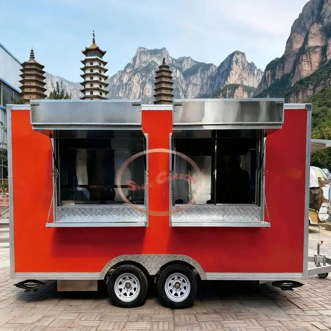 Viral Mobile Street Vendor Cart Outdoor Food Trailer Commercial Use Entrepreneurial Tool Essential for Food Business
