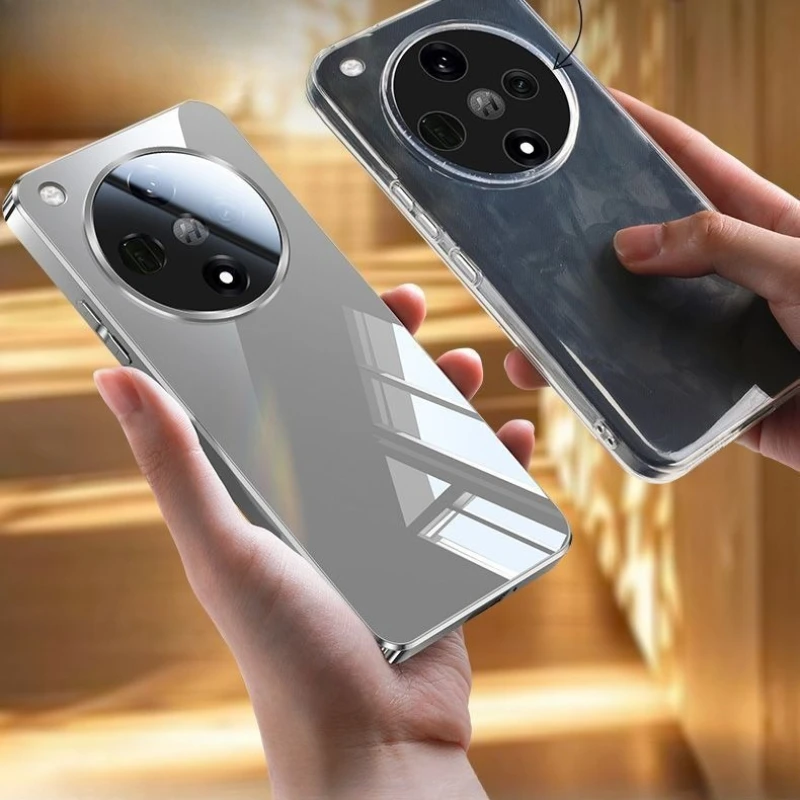 Funda para teléfono móvil que previene huellas dactilares con espejo, lente de cristal de hielo para Oppo Find X7 X8 Find X7 Ultra X8 Pro Ultra Series