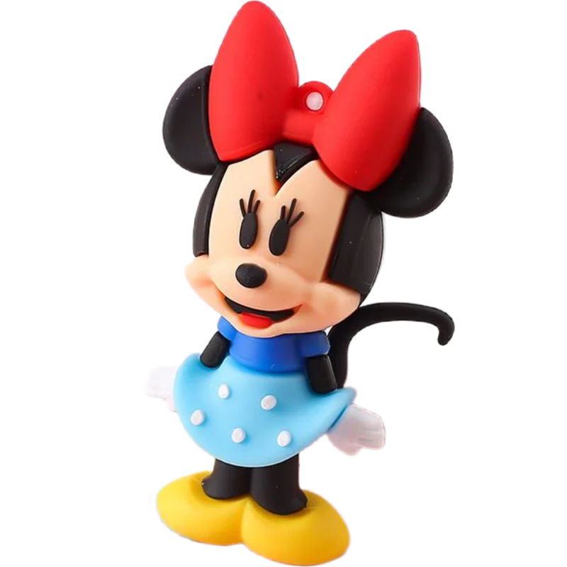 Disney Mickey Minnie lindo creativo personalizado muñeca de dibujos animados pequeño llavero de silicona portátil colgante decorativo de moda Simple