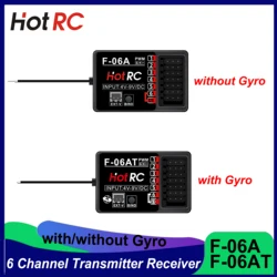 Sześciokanałowy F-06A F-06AT 6CH Gyro 2.4Ghz odbiornik części Model RC do zdalnie sterowany przekaźnik zabawkowy czołg łodzi samochodowych RC