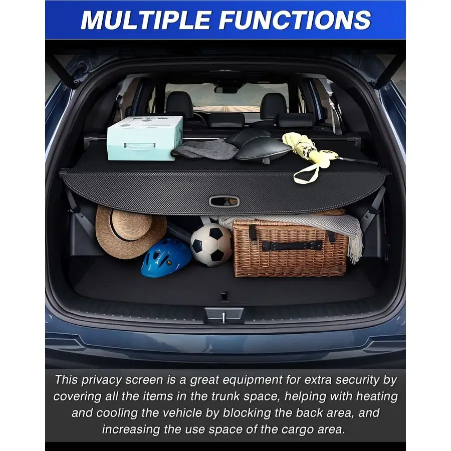 مع كيا سورينتو غطاء البضائع 2025 2024 2023 2022 2021 سورينتو غطاء صندوق السيارة قابل للسحب الأمن درع الظل غطاء ألياف الكربون T #4