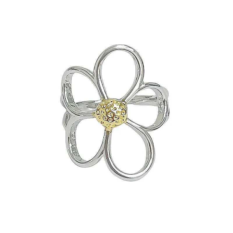 

VENTFILLE 925 Sterling Silver Flower Ring For Women Hyperbole Popular Aesthetic Hollow Out Minimalist Jewelry Gift Dropshipping