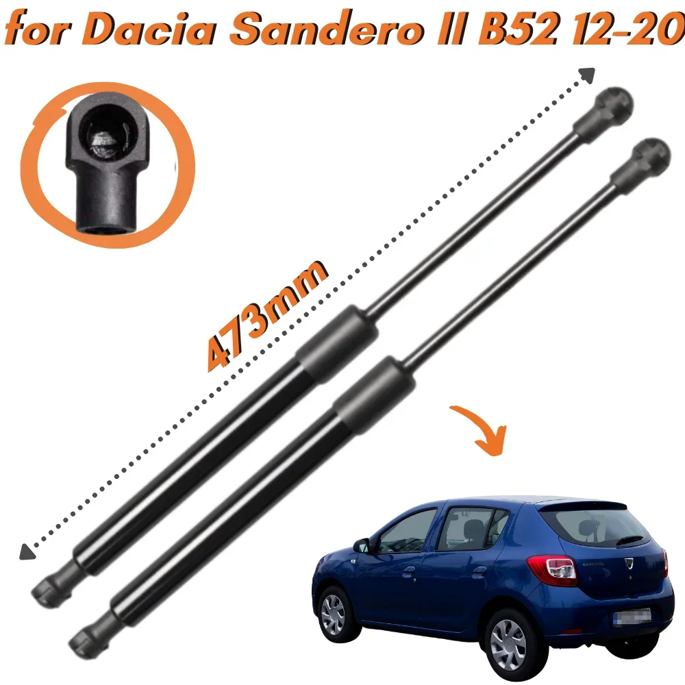 Qty(2) Trunk Struts for Dacia Renault Sandero B52 Hatchback 2012-2020 Rear Tailgate Boot Lift Support Shock Absorber Gas Springs