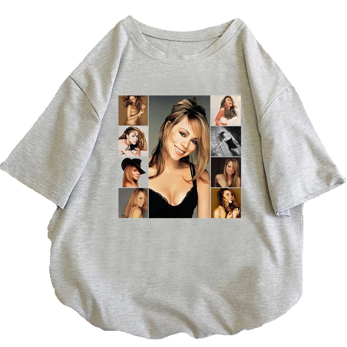 New women\'s t-shirt music singer Mariah Carey graphic print t shirt femme fashion trend 90s tshirt white O-neck basic shirt tops