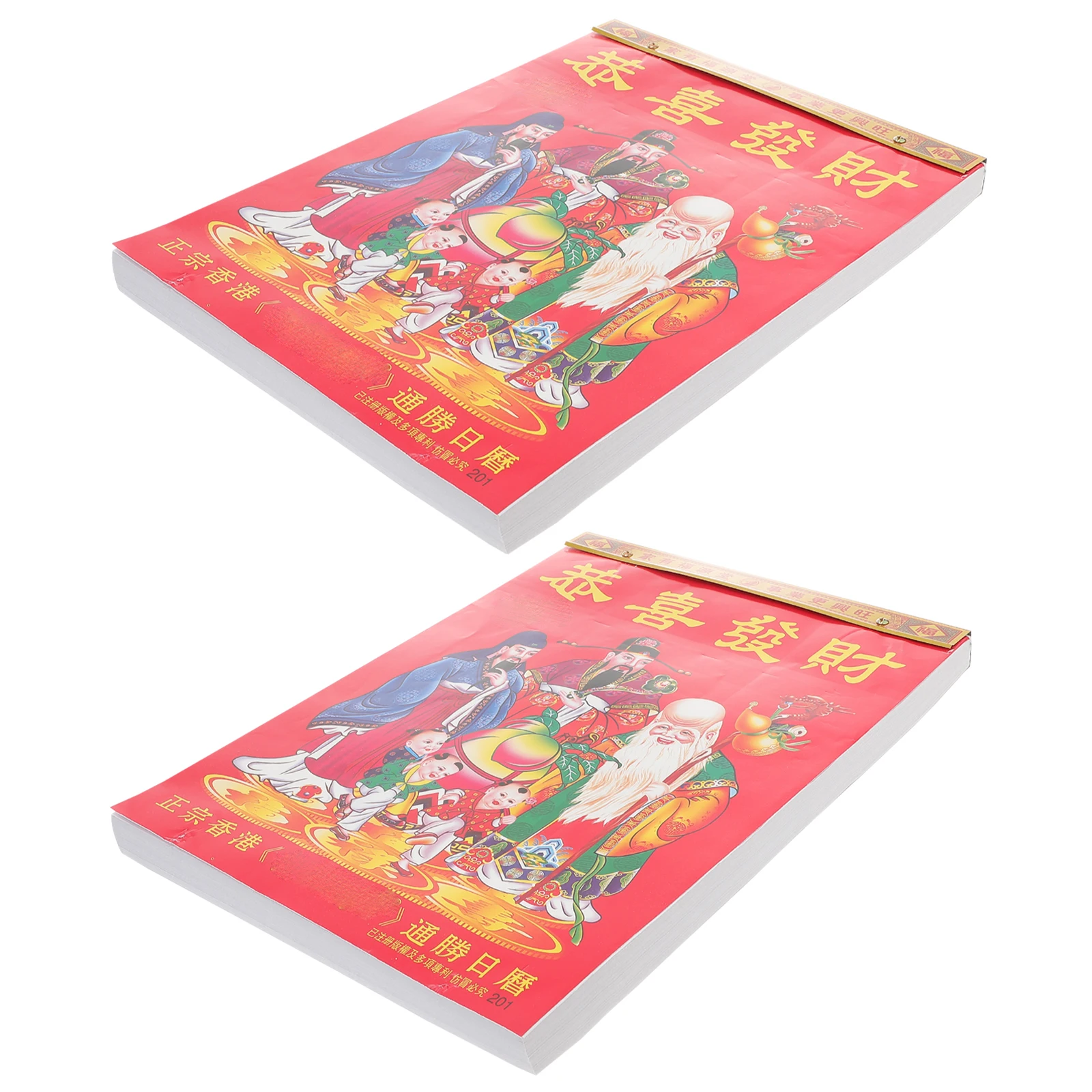

2 Pcs Family Wall Calendar Hand Torn Old Almanac Lunar Retro Tear off Hanging Office