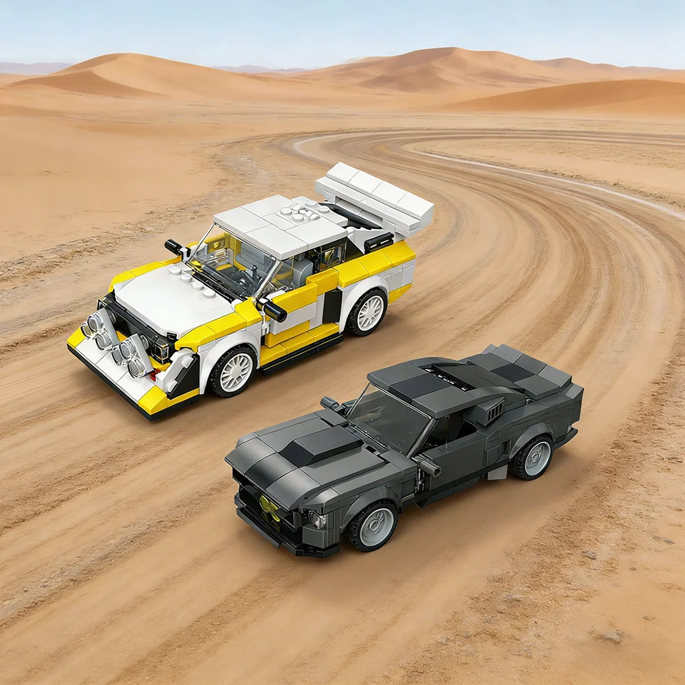 

Classic Yellow & White Racing Car Blocks, Highly Detailed 3D Model Kit, Exquisite Room Decor, Perfect Gift for Car Enthusiasts