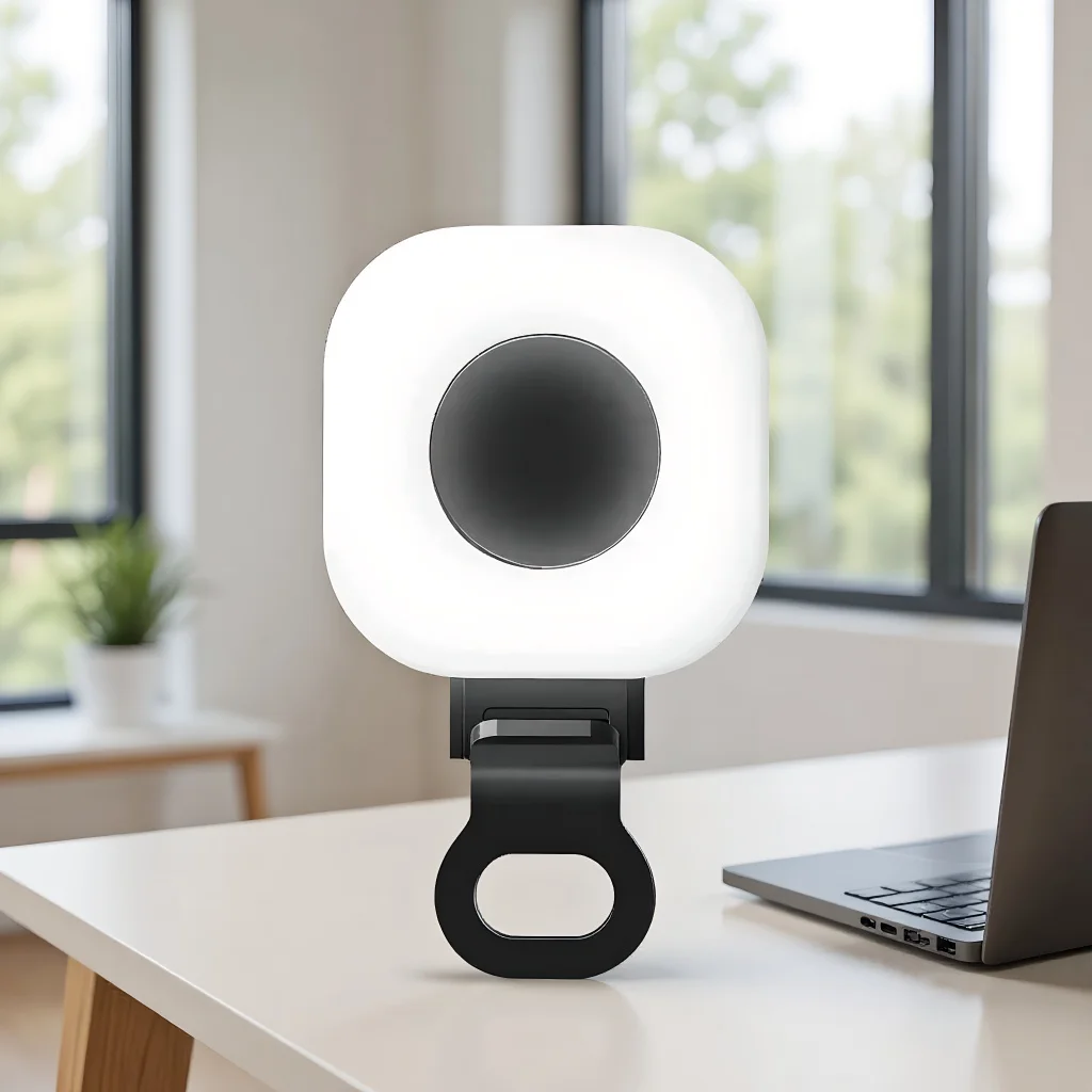 فلاش هاتف LED قابل لإعادة الشحن - ضوء سيلفي محمول لهاتف iPhone/iPad/الكمبيوتر المحمول