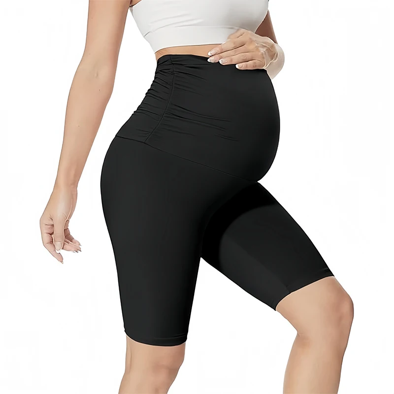 

2025 New Pregnant Women Yoga Belly Support Five Quarter Pants Comfortable Relaxed Breathable Sports Women Yoga Shorts