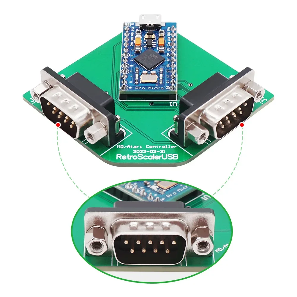 Adattatore convertitore da USB a SEGA Genesis / Mega Drive/ Atari per Controller di gioco per MiSTerFPGA / Raspberry Pi 3 M B/PC