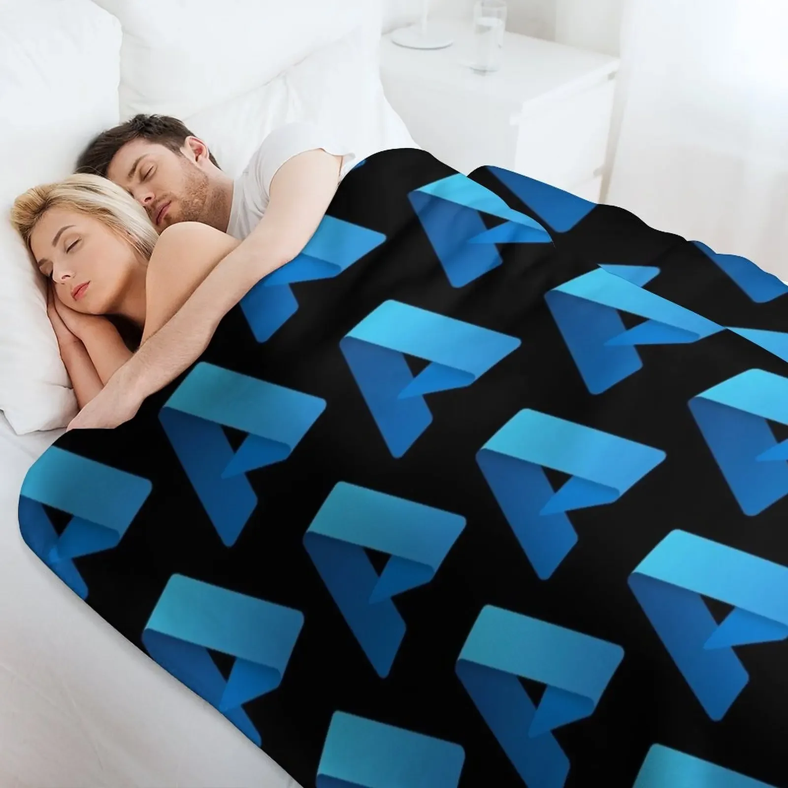 مايكروسوفت أزور شعار 2021 رمي بطانية بطانيات أرائك الديكور هدية شخصية بطانية ريتروس