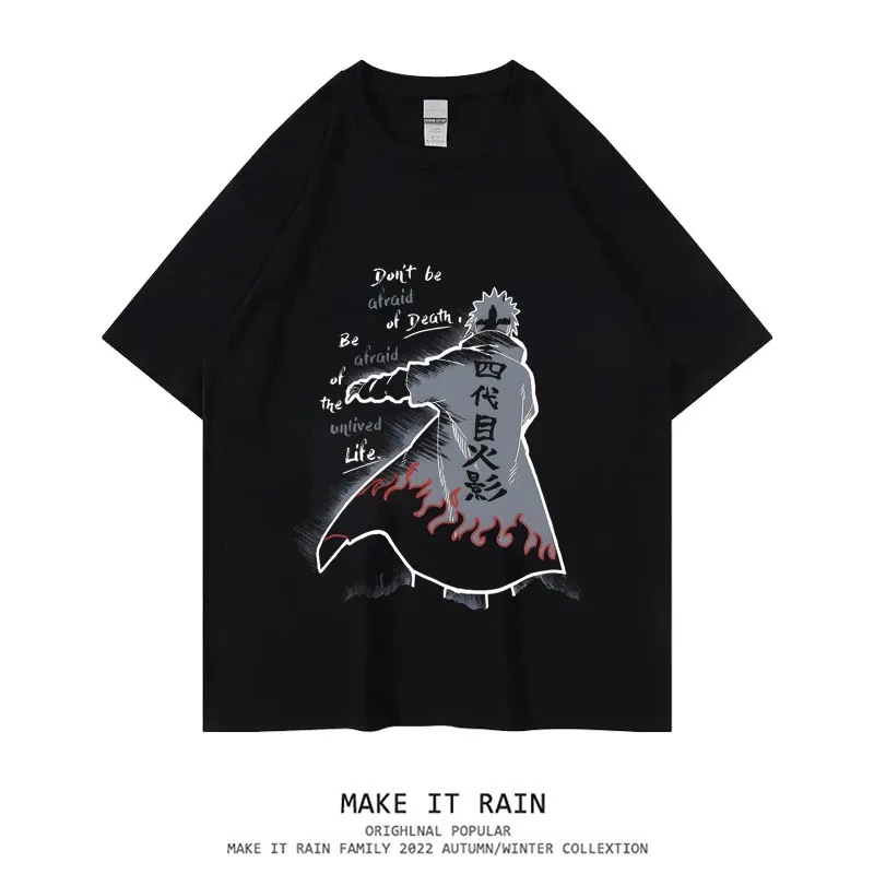 Parent Child Naruto Anime Cartoon Printed Short Sleeved T-shirt, Naruto Itachi Boys' Peripheral Children's Summer Clothes