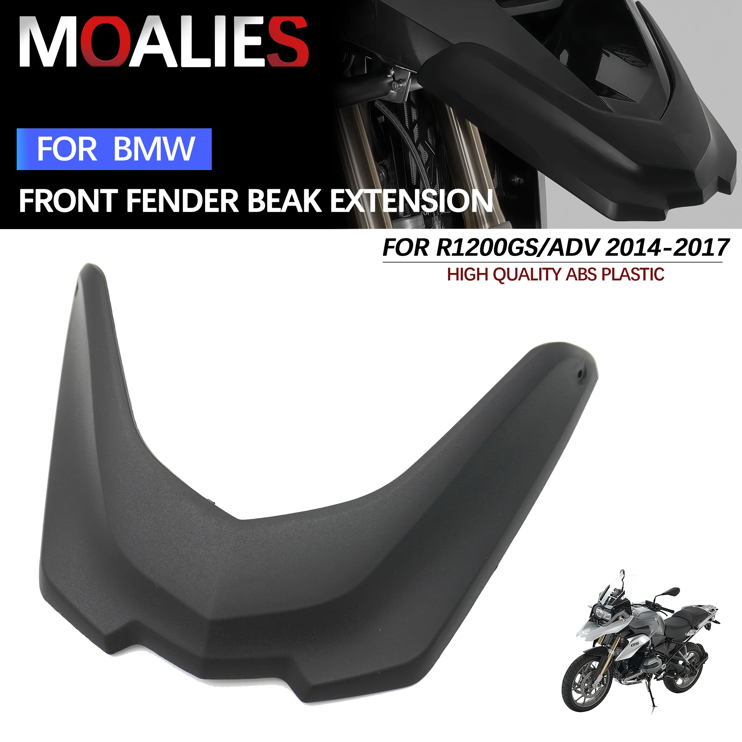 

For BMW R1200GS LC GS1200 R 1200 GS 2014-2016 2017 Motorcycle Front Beak Fairing Cowl Extension Wheel Extender Cover Black