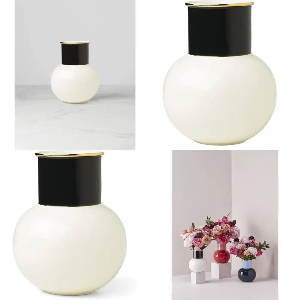 

Elegant Monochromatic White and Black Flower Arrangement in Vase