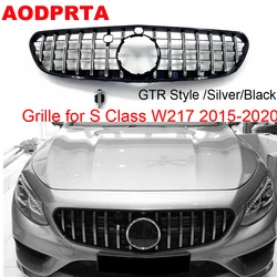 W217 Grille GTR Panamericana Style Racing Front Bumper Grill for Mercedes S Class W217 C217 S500 S550 S560 Coupe 2015-2020
