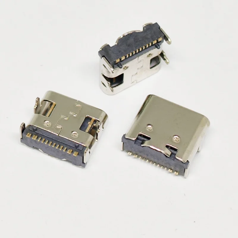 5-10Pcs USB 3.1 Type C 16Pin Female SMT Socket Charging Port four-pin plug-in PCB board type-c Connector