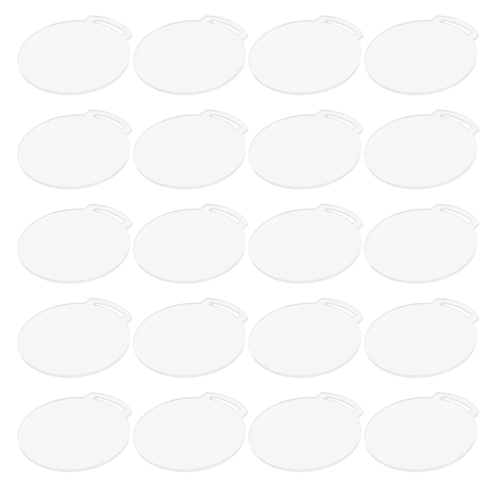 30Pcs Transparent Acrylic Medal Blanks Clear Circle Plaques for School Field Day Party Winner Gymnastics Prize