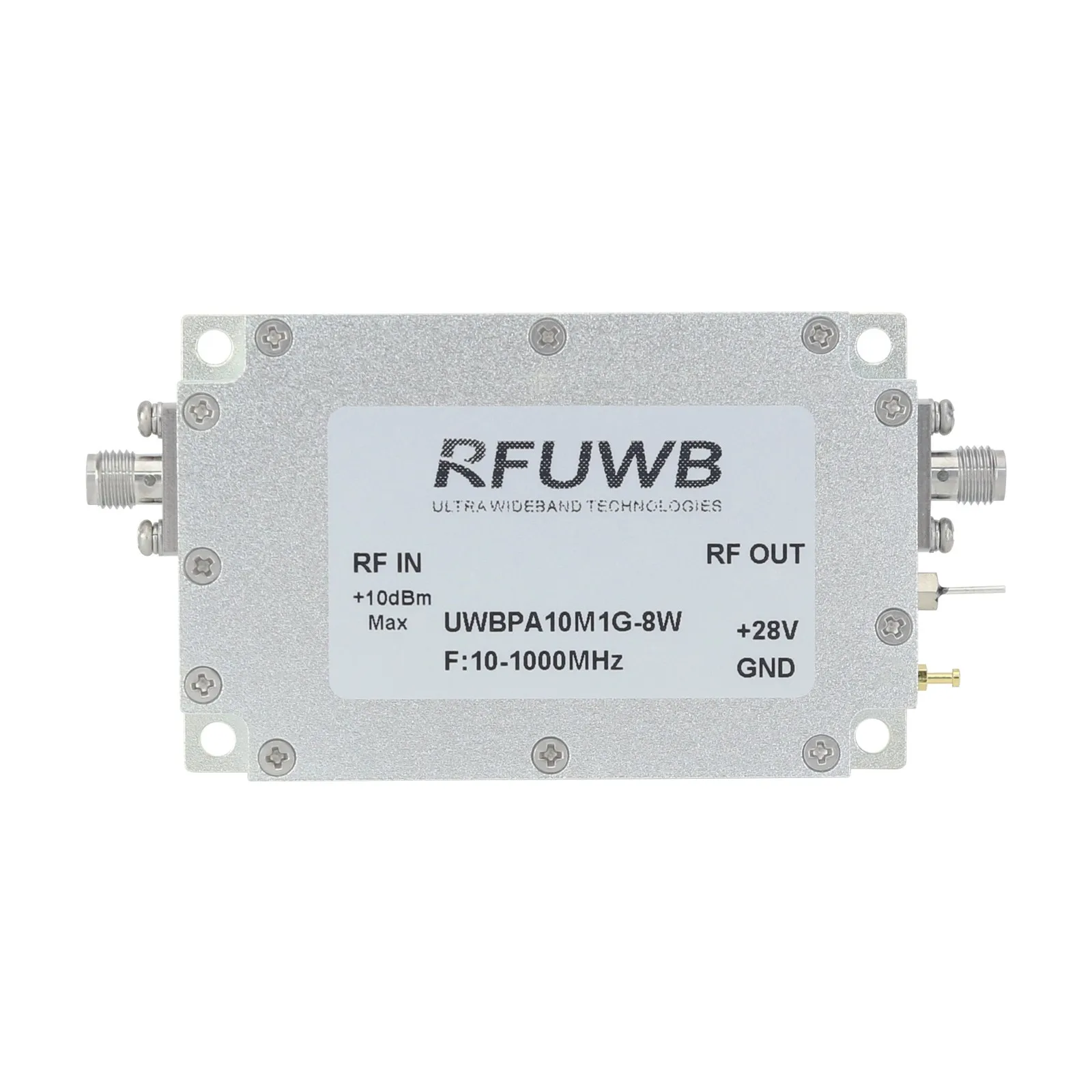RFUWB UWBPA-10M1G-8W Amplificatore di potenza RF a banda larga 10-1000 MHz 8 W Modulo amplificatore di potenza RF UWB