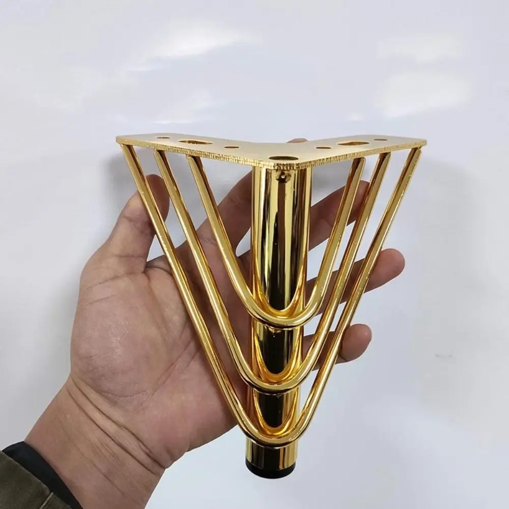 Golden Color Furniture Legs 15cm Height Triangle Shape Furniture Hardware Feet Metal Material Thickened Design