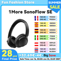 1More SonoFlow SE Wireless Headphones Bluetooth Headset with Active Noise Cancelling 70H Battery Life EQ Presets Over-Ear