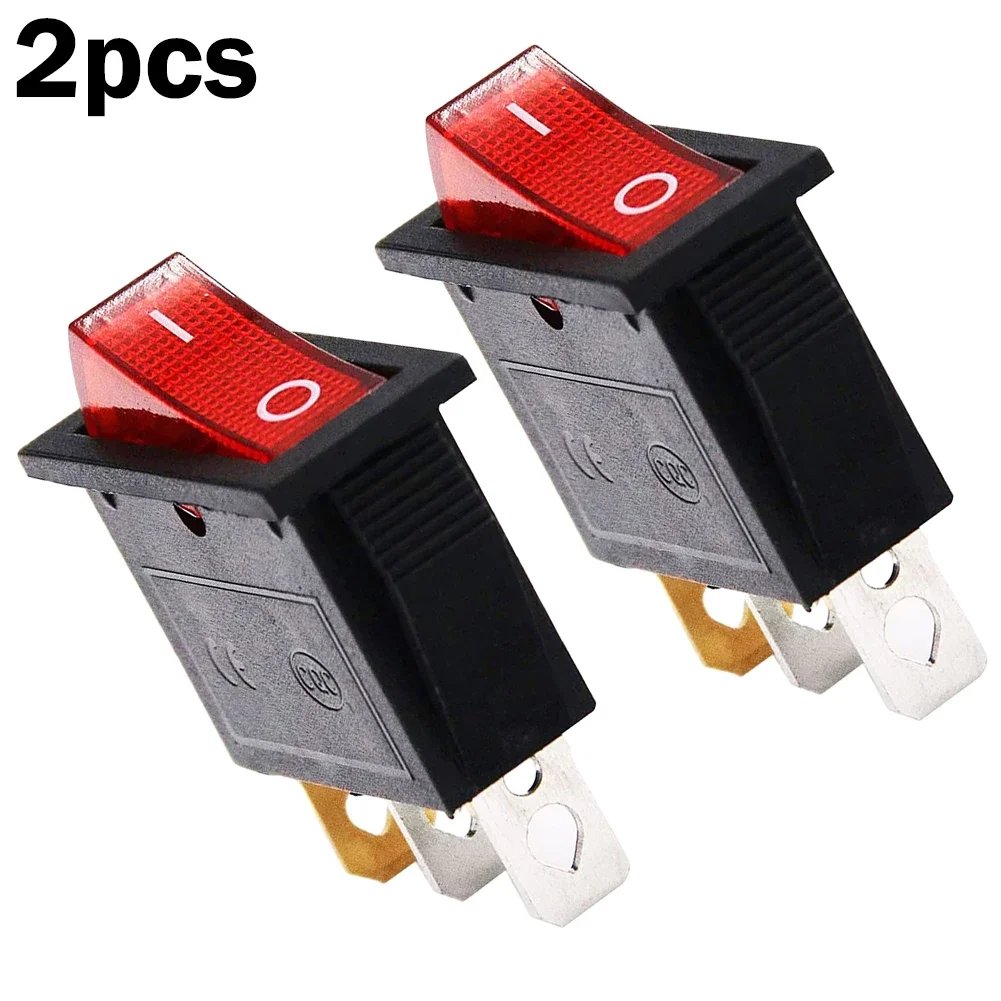 2pcs KCD3 Red Button On-Off 3Pin DPST Boat Car Rocker Switch 15A/20A 250V 125VAC For Electric Hot Pot Rice Cooker