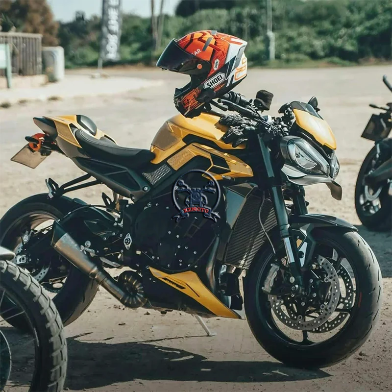 لشارع الثلاثي 765 R 765 RS 765R/RS دراجة نارية downforce عارية المفسدين الأمامي الجناح الهوائية الجناح الجبهة سبويلر عدة #2