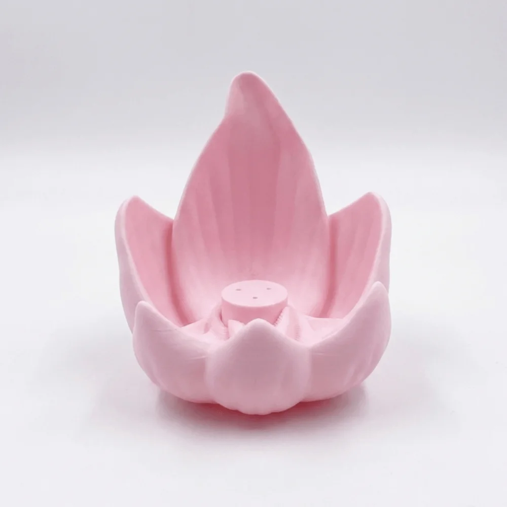 Zen Chinese Style Lotus Incense Burner 3D Printing 3 Hole Lotus Censer Holder Sleep Aid Plastic Incense Stick Burner