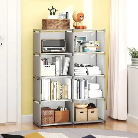 간단한 책장 쉬운 조립 책 캐비닛 잔해물 보관 선반 홈 가구 다층 책 선반 보관함 홀더