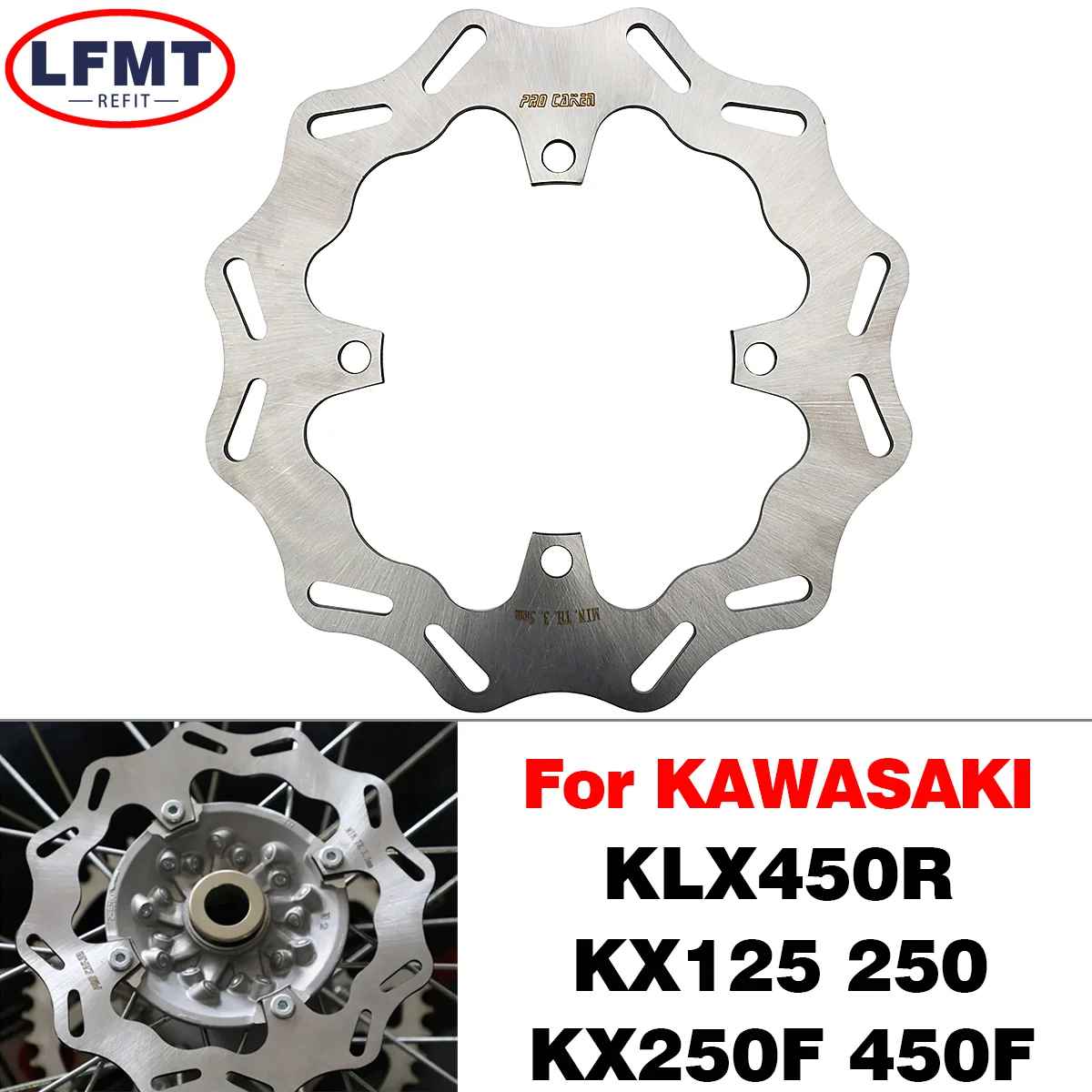 

Motorcycles 240mm 270mm Front Rear Brake Disc Rotor For Kawasaki KX 125 250 250F 450F KLX 450R 2006-2021 Motocross Accessories