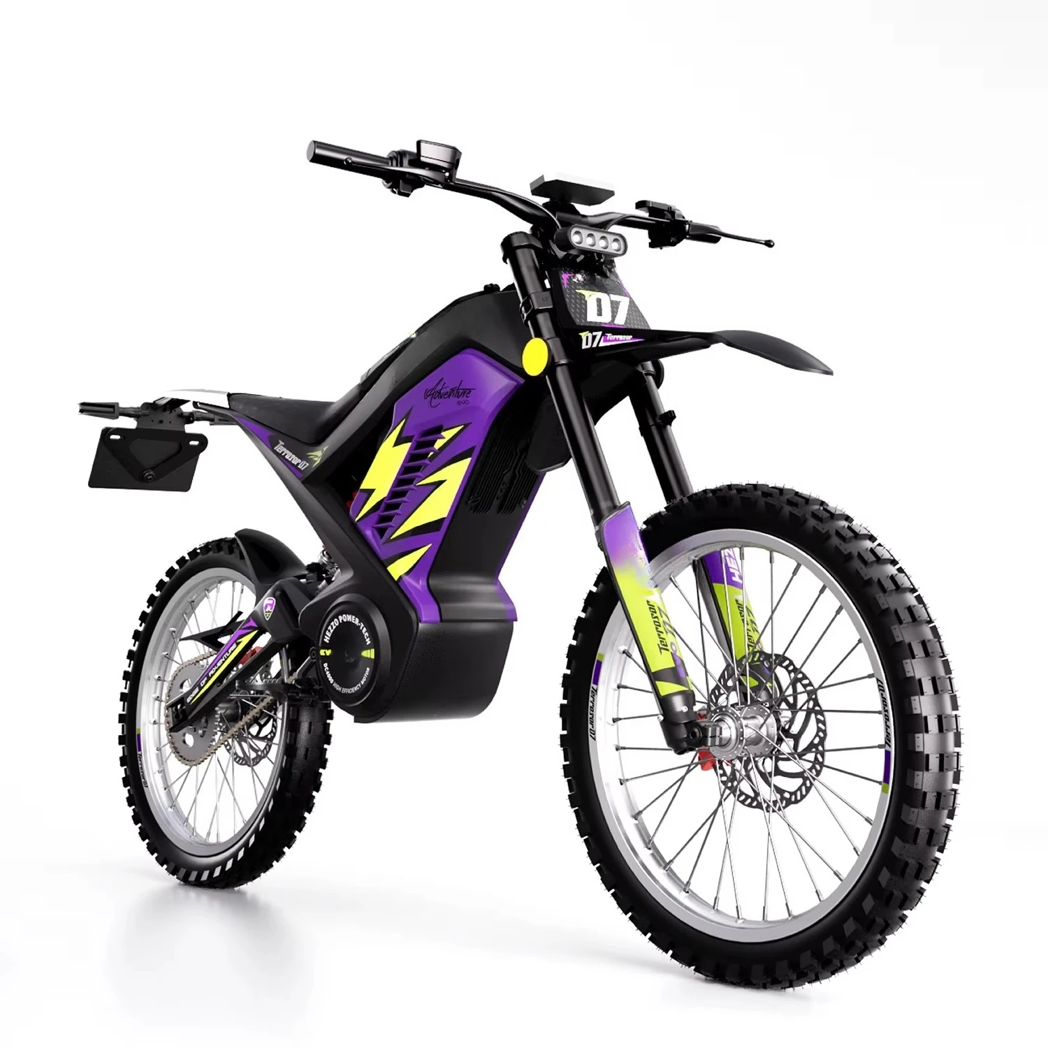 QQW QQA HEZZO D7Pro electric off-road vehicle 72v 17000w mid-drive electric motorcycle 40Ah powerful off-road electric bicycle 5