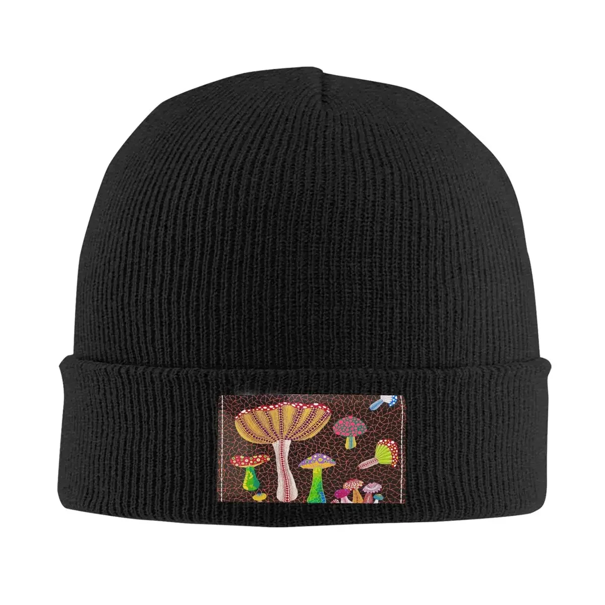 Yayoi Kusama Toadstools Abstract Art Bonnet Hat Knitted  Men Women Cool Unisex Adult Warm Winter Beanies Cap