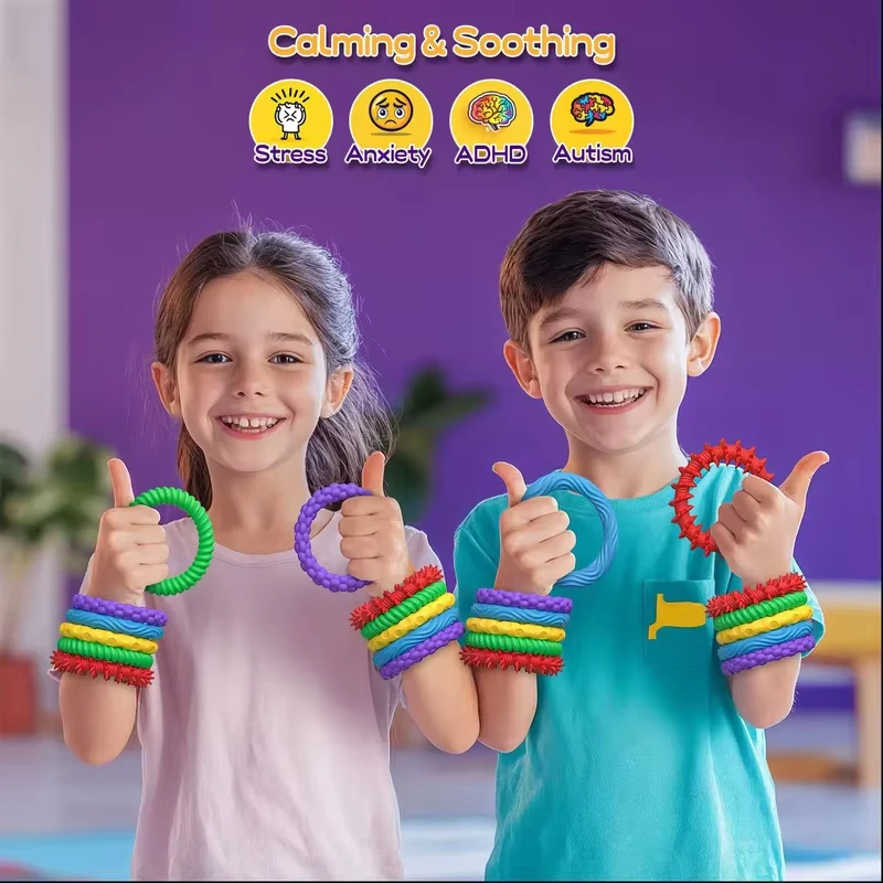 Anti Stress Enfant 4 Pièces Pop It Fidget Toys, Push Bubble Sensory Pop Anti Stress Enfant 4 Pièces Pop It Fidget Toys, Push Bubble Sensory Pop