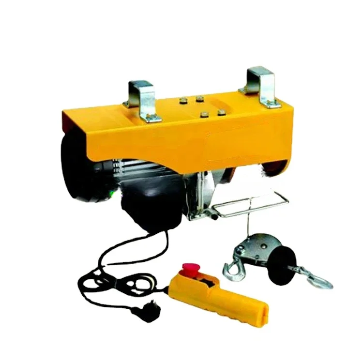 Fixed Hook Mini Electric Wire Rope Hoist 100kg 200kg Electric Micro Winch 110v 220v