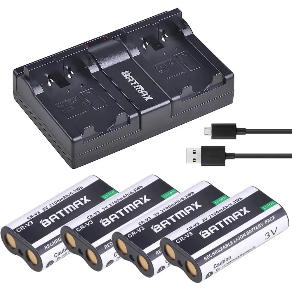 

Batmax CR-V3 CRV3 2100mAh Battery+Dual Charger for Kodak EasyShare C340,C310,C433,CW330,C875 Zoom,CD50,CX7530,DX6440,D4104