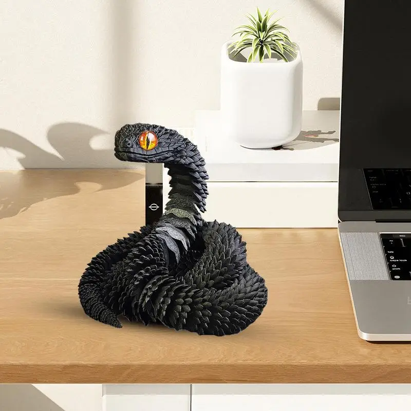 3D Snake 18 Inch Articulated 3D Animal Toy 3D Printed Stuff Flexible Executive Desk Toys Snake Figurine For Children's Day