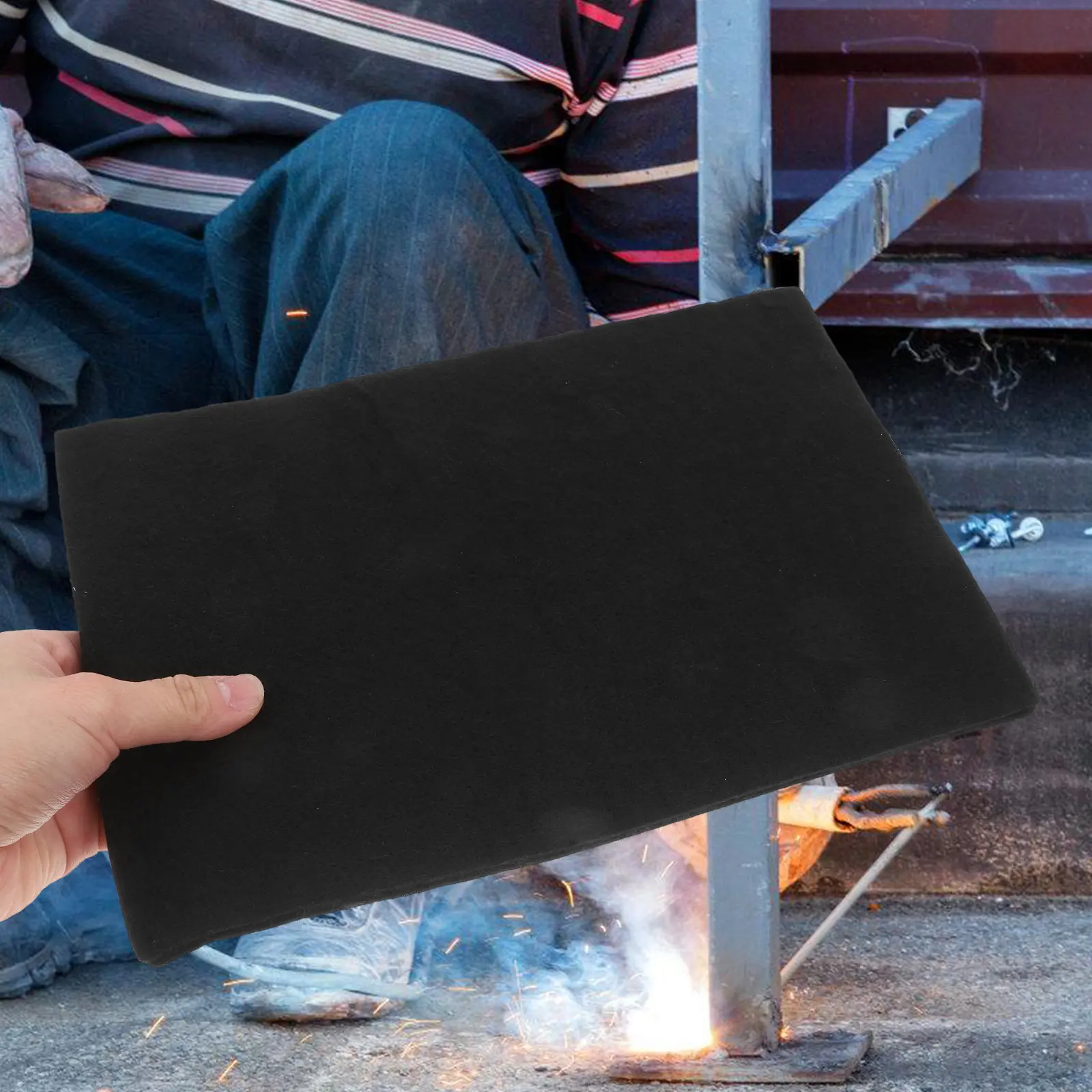 Welding Fire Blanket Fireproof Cotton Heat Shield Mat High Temp Insulation Pad Soldering Fire Resistant Fireproof Cloth